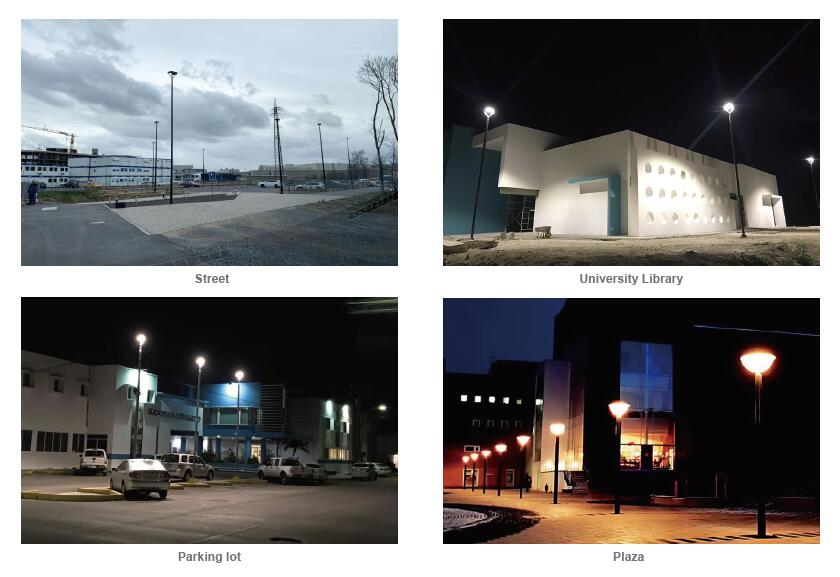 Yaorong led post top Area light case applications