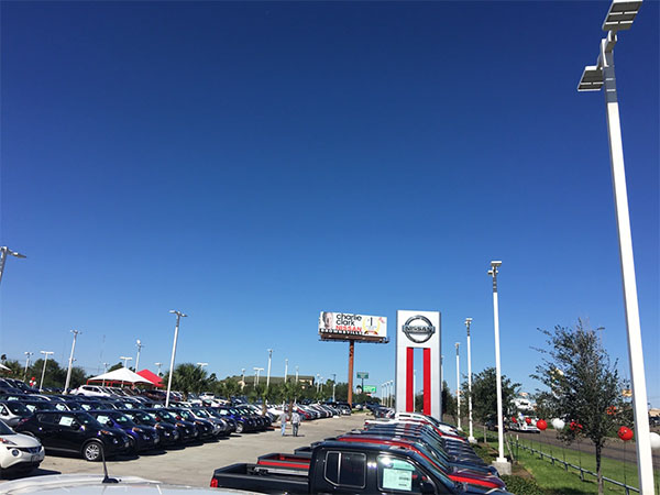 NISSAN dealership parking lot lighting case
