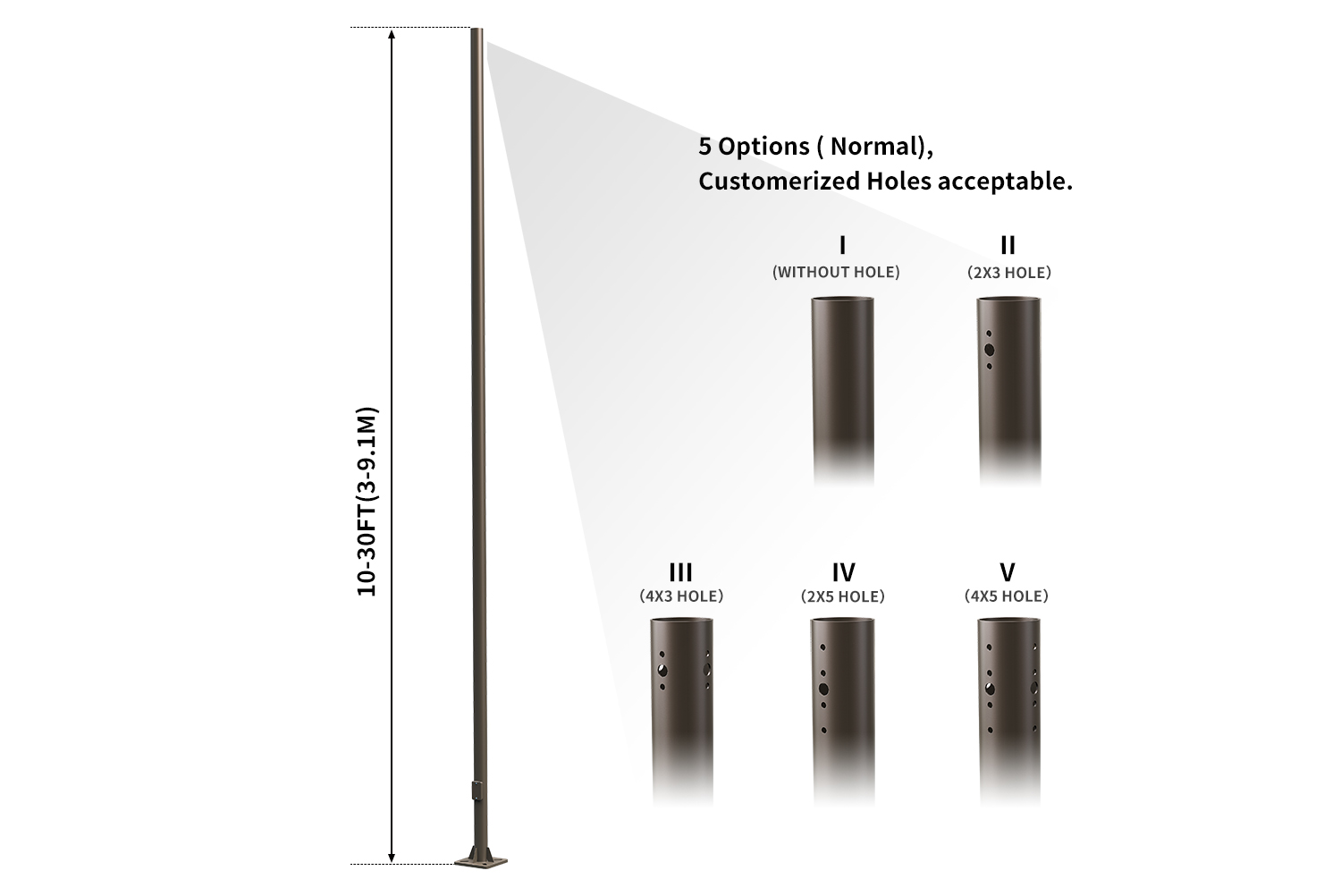 Straight Round Steel Poles